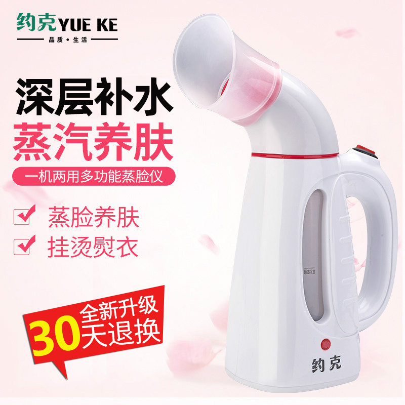 蒸脸补水美容仪器家用蒸面器保湿喷雾美容热喷仪蒸脸器挂烫机两用