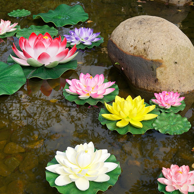 仿真荷花荷叶水池装饰假舞蹈道具