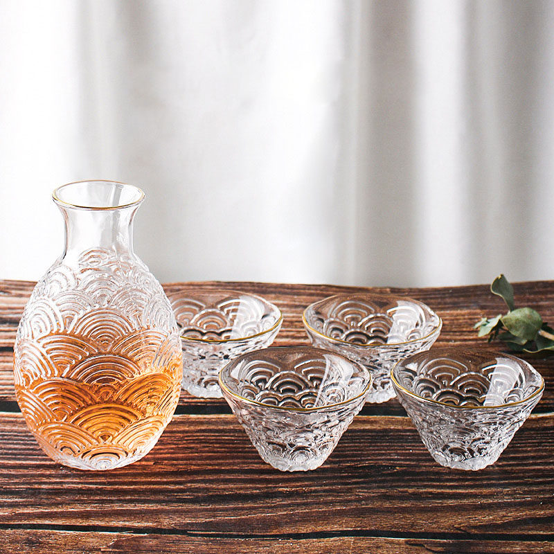 langna祥云透明清酒酒具