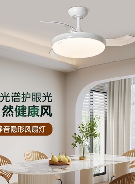 德国柏曼隐形电风扇灯卧室吸顶灯客厅餐厅一体全光谱led护眼灯具