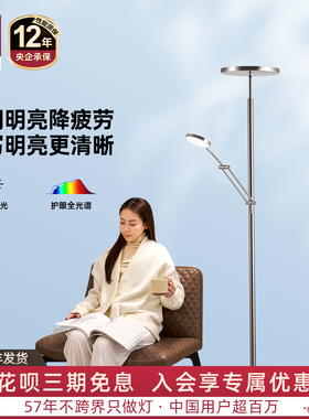 德国柏曼客厅护眼落地灯高级感现代书房立式子母阅读读书看书灯具