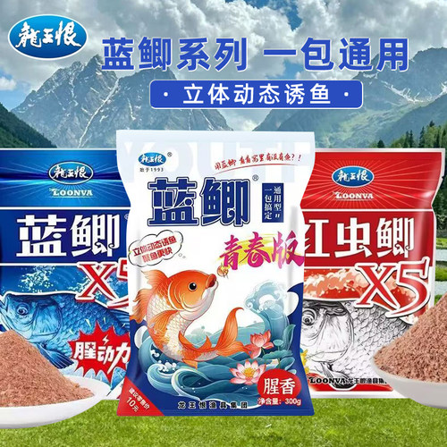 龙王恨鱼饵蓝鲫X5青春版饵料野钓
