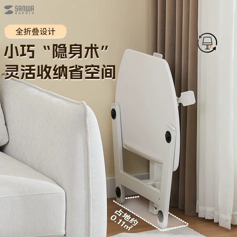 日本SANWA电脑桌升降移动办公