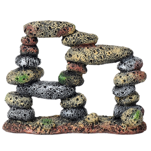 鱼缸假山石仿真叠石造景套餐躲避洞鱼虾躲避屋水族箱鹅软石摆件