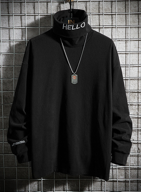 cec卫衣慵懒风男宽松韩版潮流秋冬高领上衣服ins潮牌百搭长袖T恤