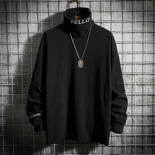 cec卫衣慵懒风男宽松韩版 T恤 潮流秋冬高领上衣服ins潮牌百搭长袖
