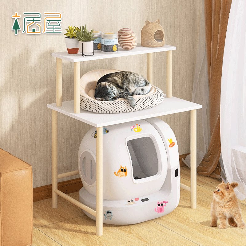 猫砂盆置物架猫窝猫用品收纳架子图片