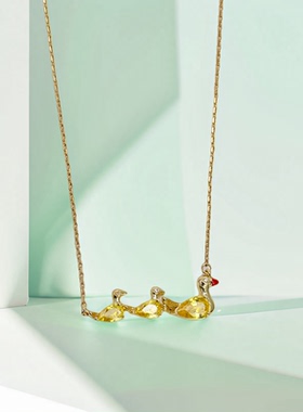 欧美创意趣味可爱红嘴鸭鸭项链