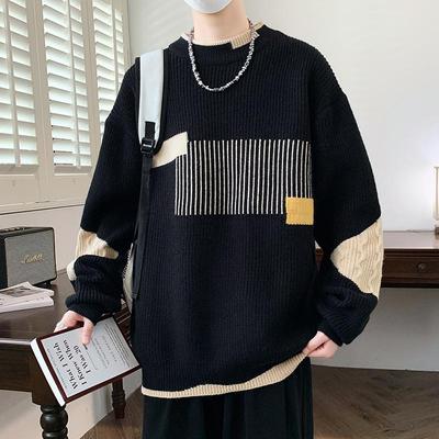 青年毛衣男生冬季2025新款初高中学生慵懒风加厚保暖针织打底衫