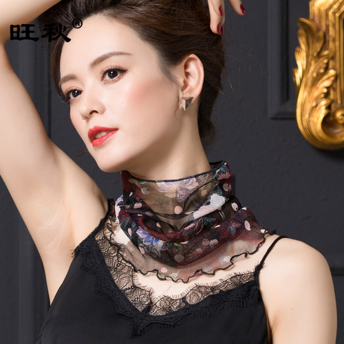 夏季套头百搭防晒100桑蚕丝围脖