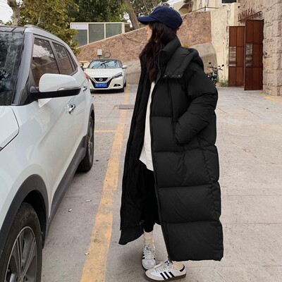 羽绒棉服男女款冬2025新款棉袄长款过膝大被子到脚踝加厚外套棉衣