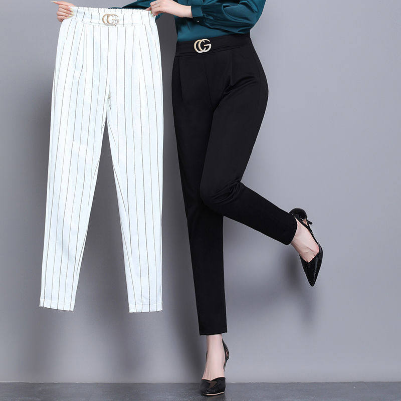 哈伦裤女夏季薄款2020新款宽松显瘦大码休闲九分萝卜女裤夏款裤子