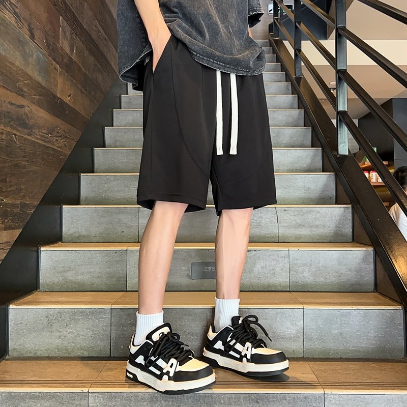 冰丝速干五分裤男生2025新款运动抽绳夏季薄款宽松百搭潮外穿,男装,短裤,淘宝优惠券,粉丝福利购,淘宝优惠卷