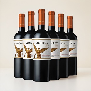 智利原瓶进口蒙特斯金天使精选赤霞珠干红葡萄酒整箱装