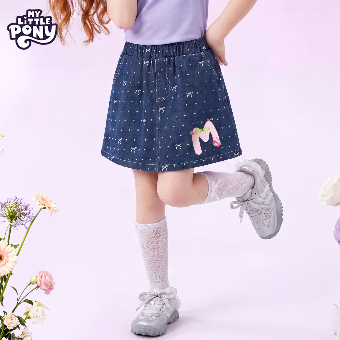 小马宝莉女童半身裙2026新款夏季女孩牛仔短裙儿童装洋气时髦裙子