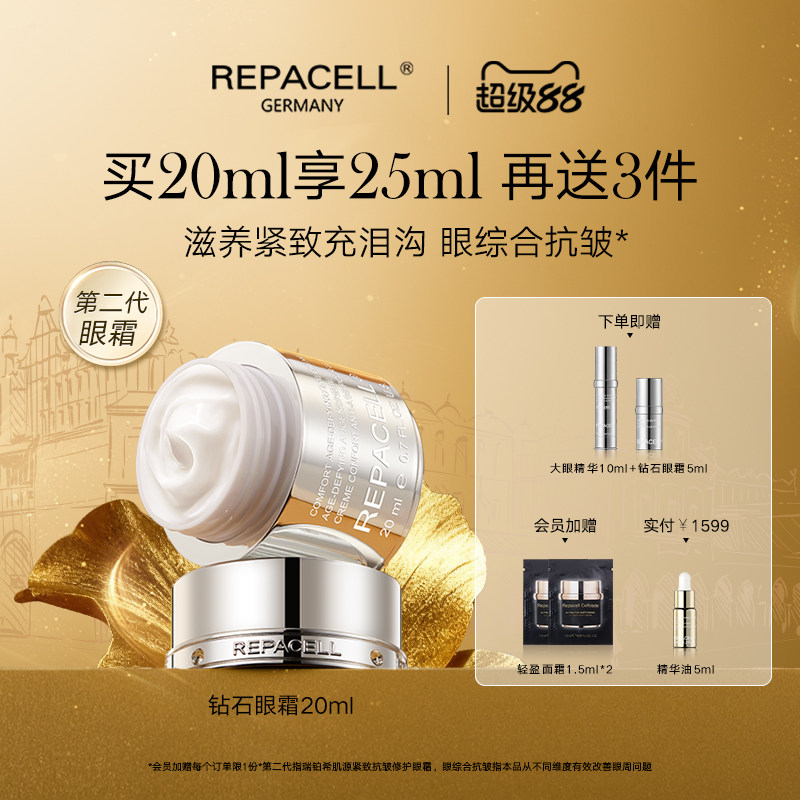 REPACELL瑞铂希钻石眼霜 抗皱提拉眼周淡纹紧泪沟图片