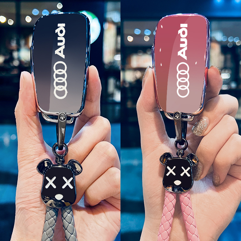 奥迪q3钥匙套q2l折叠a3车a4l壳扣25款2025男士女士可爱高级感专用