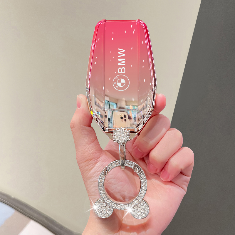 适用宝马7系液晶钥匙套730Li740扣5系530Le透明壳X5X7包6系630GT