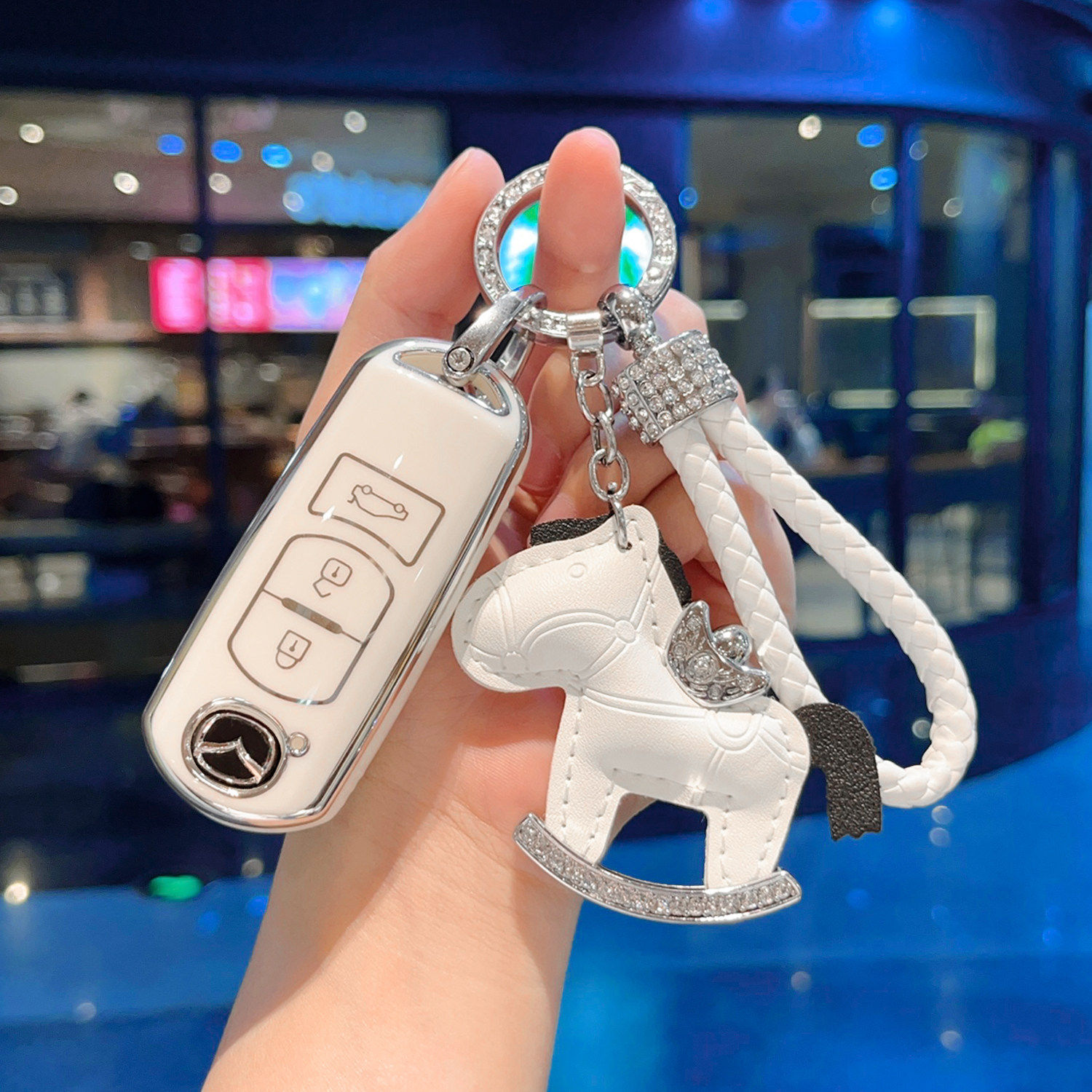 马自达3昂克赛拉钥匙套专用CX5扣CX4壳马6马3阿特兹cx3高档壳扣女