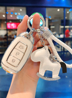 适用北京现代ix35车钥匙套名图伊兰特悦纳菲斯塔索纳塔ix25胜达包