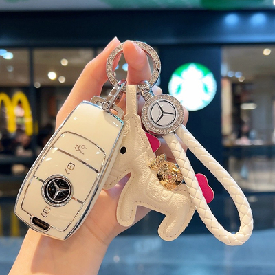奔驰e300l钥匙套c260l车a200l男c200l扣glc gla glb220 gle350壳