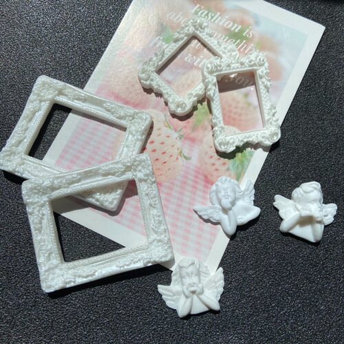 diy七月镜框树脂奶油胶手机壳