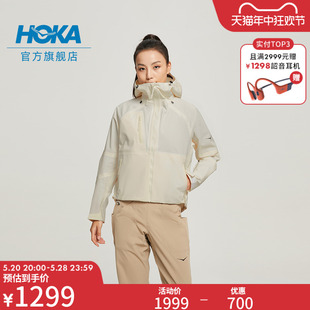 RAIN HOKA ONE女士春夏防雨夹克TRANSPORT ONE JACKET拉链挡风