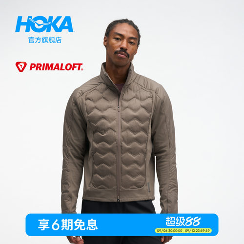 HOKA户外跑步绗缝夹克