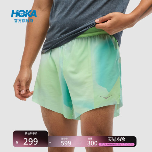 HOKA男款5英寸运动短裤干爽舒适