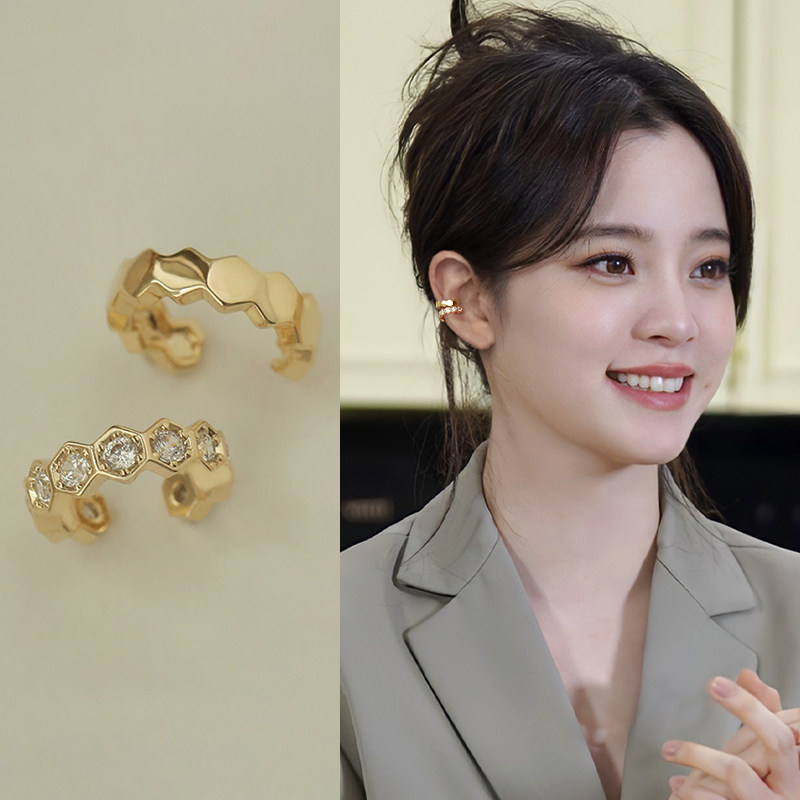 金色轻奢小众耳骨夹女新款高级感图片