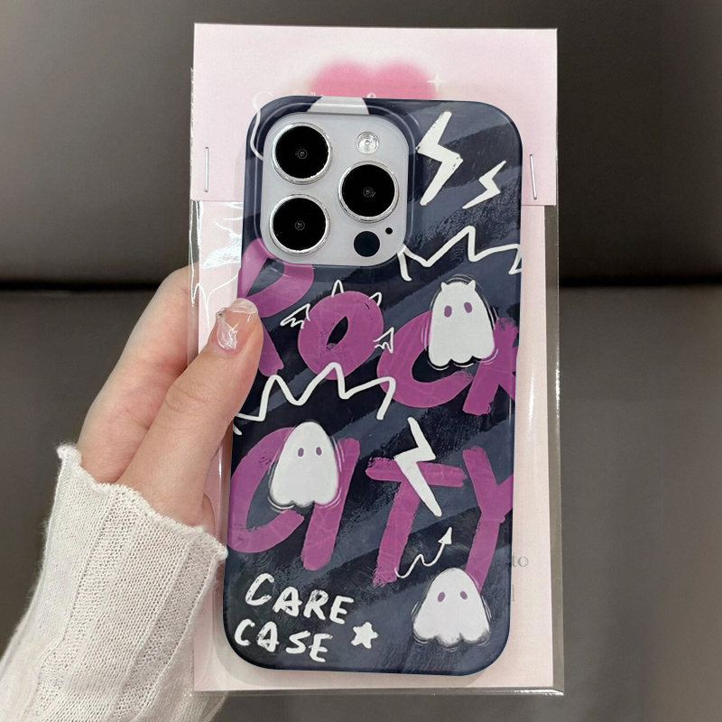 灰紫幽灵适用苹果16promax手机壳