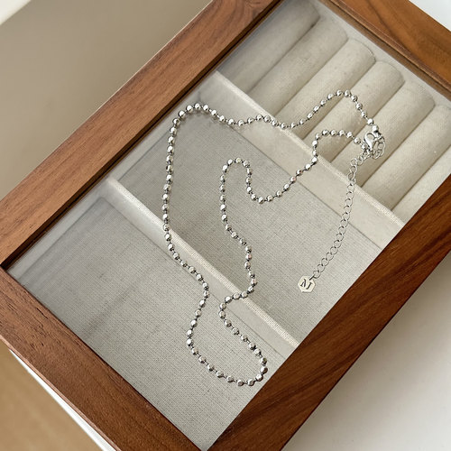 MISSJOJO车花素链S925银项链