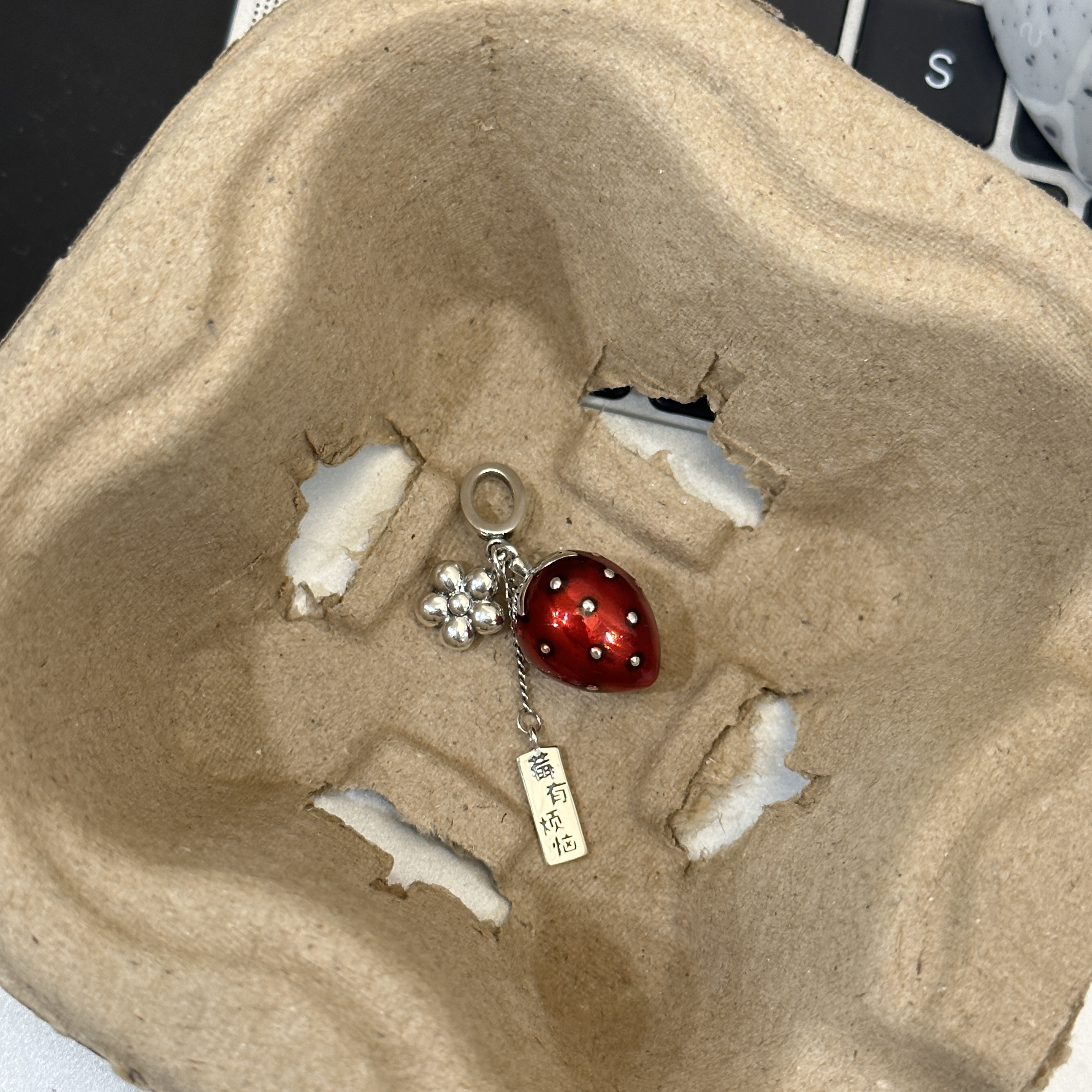 MISSJOJOS925银草莓吊坠