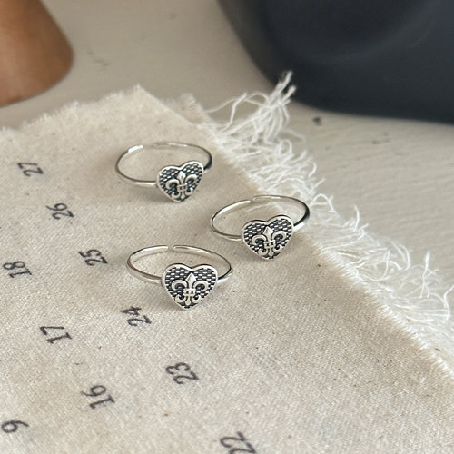 女克罗船锚S925纯银戒指