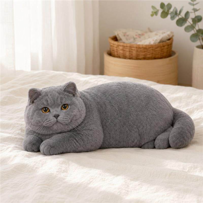 日本JKCK高颜值蓝猫猫抱枕创意异形抱枕靠垫柔软厚实沙发陪睡礼物