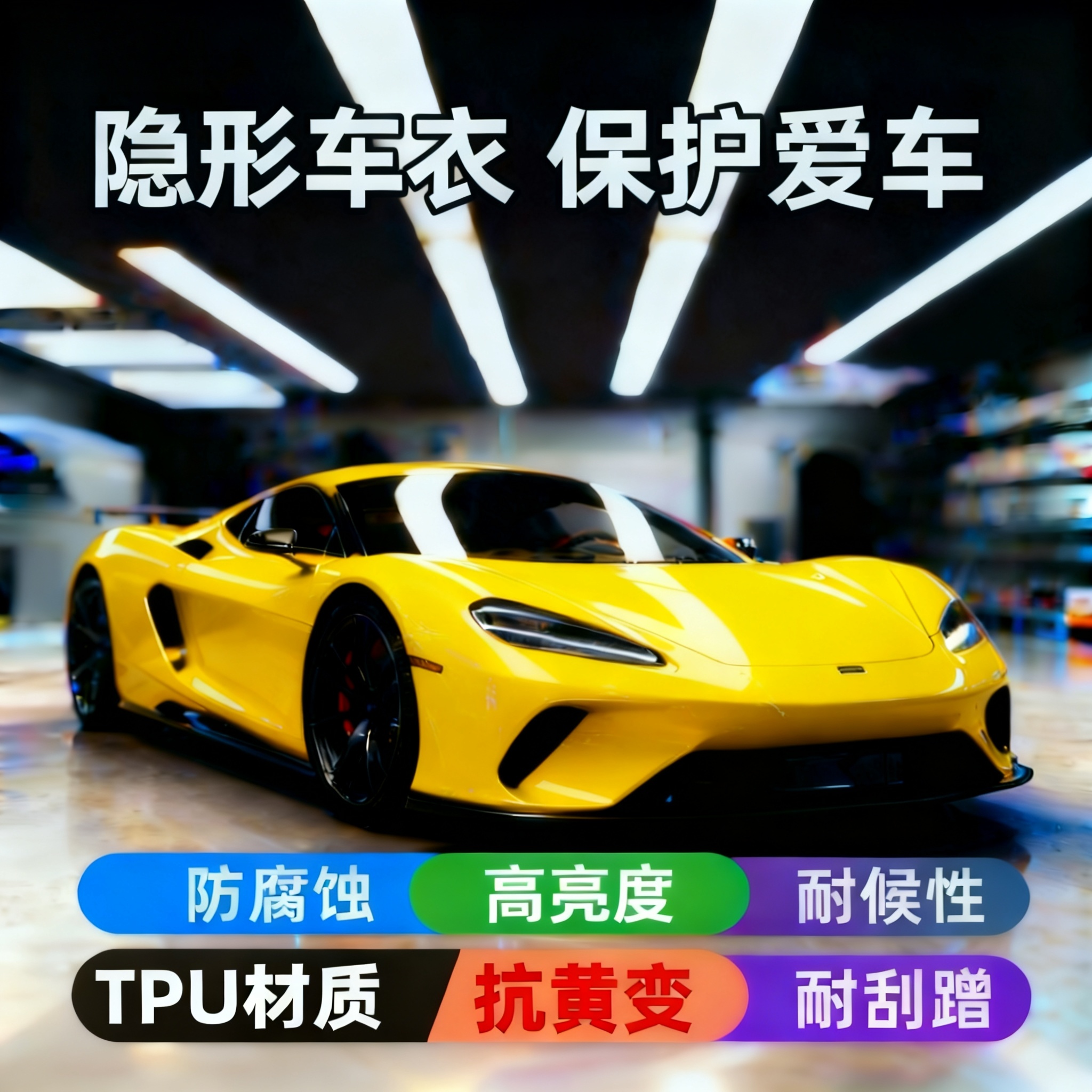 杜邦隐形车衣全车身贴膜TPU汽车透明哑光磨砂亮黑漆面保护包施工