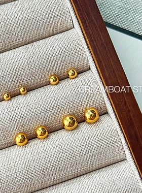 DREAMBOAT 搭配神器小金豆金球耳钉基础款小巧豆豆耳环高保色耳饰