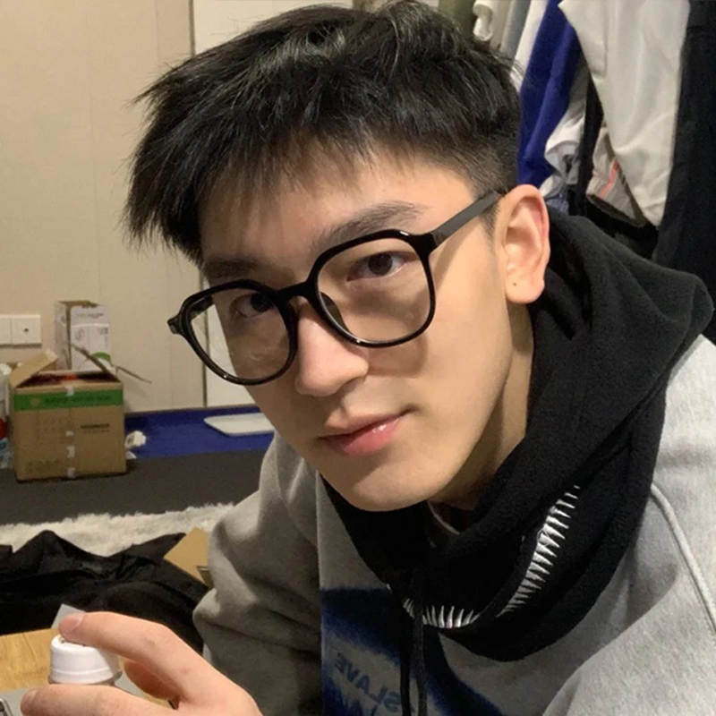 潮男痞帅黑框眼镜男防辐射抗蓝光