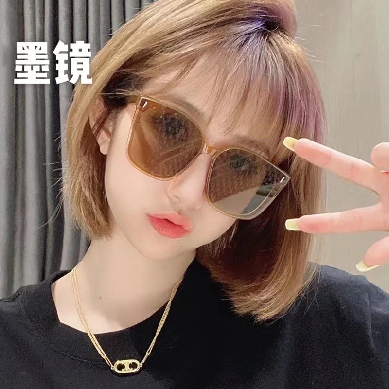 gm茶色墨镜女级感ins夏季防晒紫外线2022新款大脸显瘦太阳眼镜