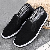 中老年爸爸布鞋 老北京布鞋 新品 千层底帆布防滑工作单鞋 男士 春季