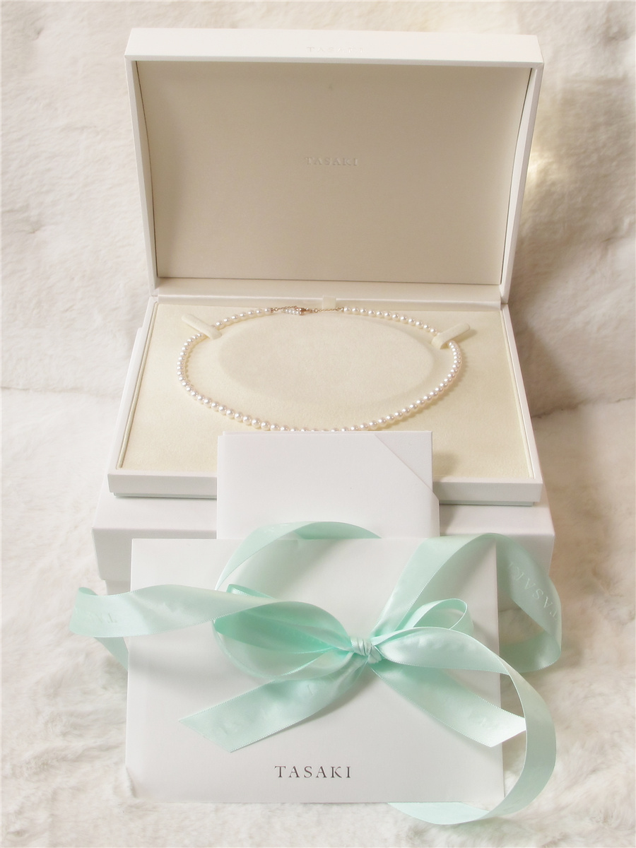 日本专柜TASAKI塔思琦18k樱花玫瑰金baby珠4.5平衡木珍珠项链现货-封面
