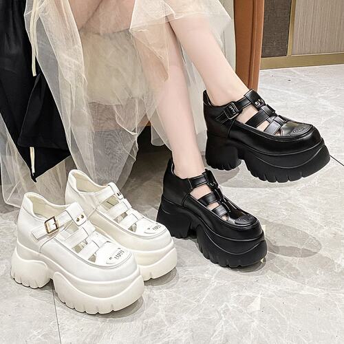 夏季新品厚底松糕底防滑新品厚底纯色时尚网红ins超火凉鞋女鞋