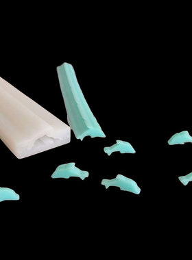 海豚形FDA硅胶皂中皂管模 长筒模带盖 蛋糕卷夹心不漏液 烘焙模具