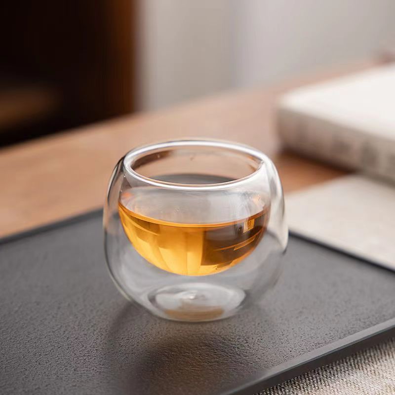 双层玻璃茶杯隔热品茗杯