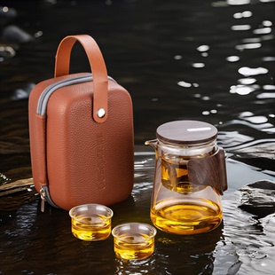 快客杯户外露营泡茶壶茶杯茶具套装 旅行茶具套装 一壶二杯便携式