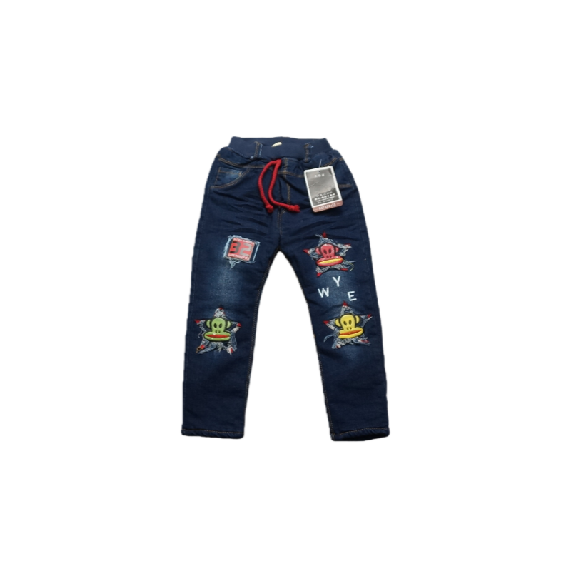 外贸原单童装冬季新款加绒牛仔裤