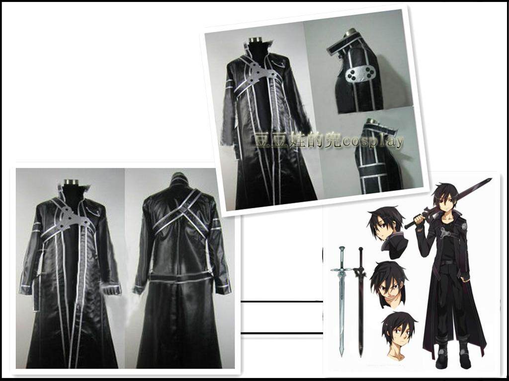 cosplay动漫游戏刀剑神域SAO桐人 桐谷和人cosplay服装免邮定制