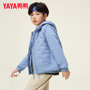 鸭鸭儿童羽绒服冬季短款2024新款户外中小童保暖立领面包服外套