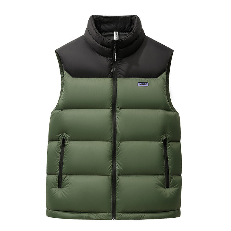 [100+ 채워진 다운] 덕다운 조끼 남성 겉옷 2024 겨울 신상품 두꺼운 남성 조끼 라이너