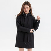 H家 撤标撤柜 2025春秋女士新款 简约时尚 净色连帽休闲夹克潮